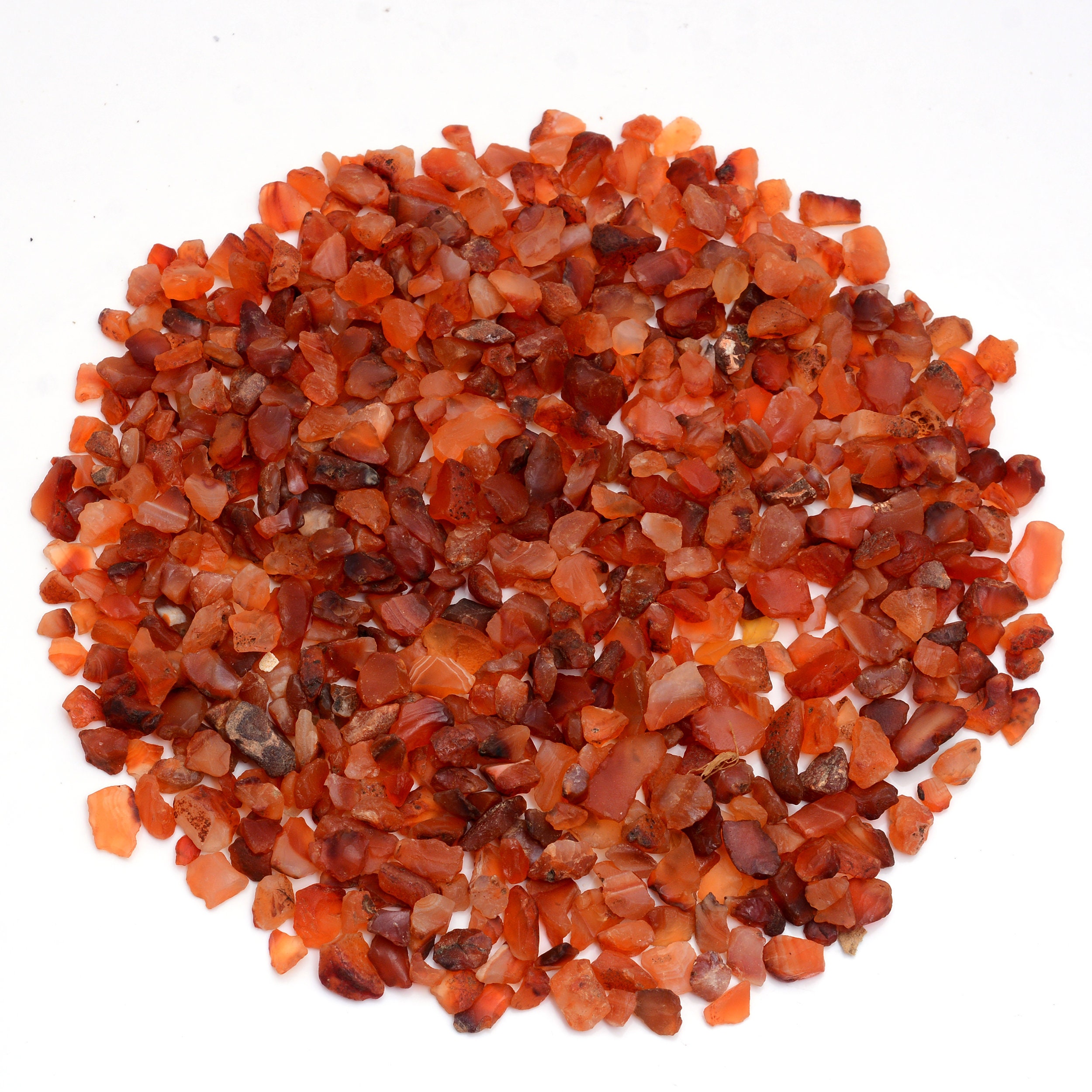 16 x 16 Inches Carnelian Stones Inlay Work Patio Side Table Top White Marble Round Shape Coffee Table from Indian Art and Crafts Tumbled Carnelian Agate 20-42mm 1 LB. | Crystal River Gems