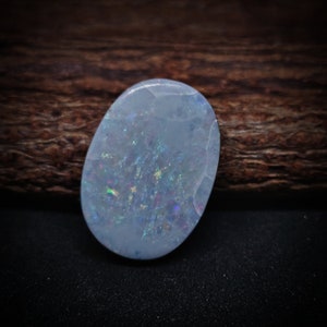 13,00 carati Opale australiano Doublet, Multi Fire Smooth Cabochon a forma di pera, pietra sciolta fatta a mano per gioielli che fanno Doublet Designer Cabochon