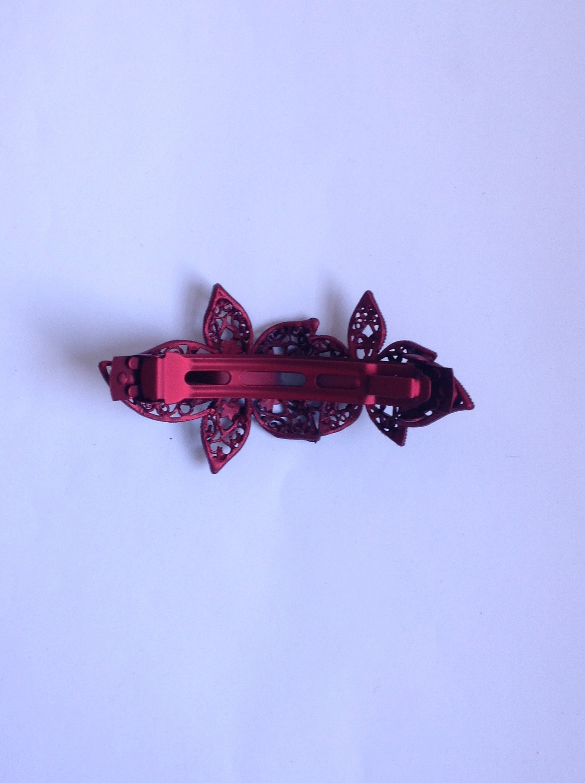 Curved metal vintage style hair clip with diamanté Etsy