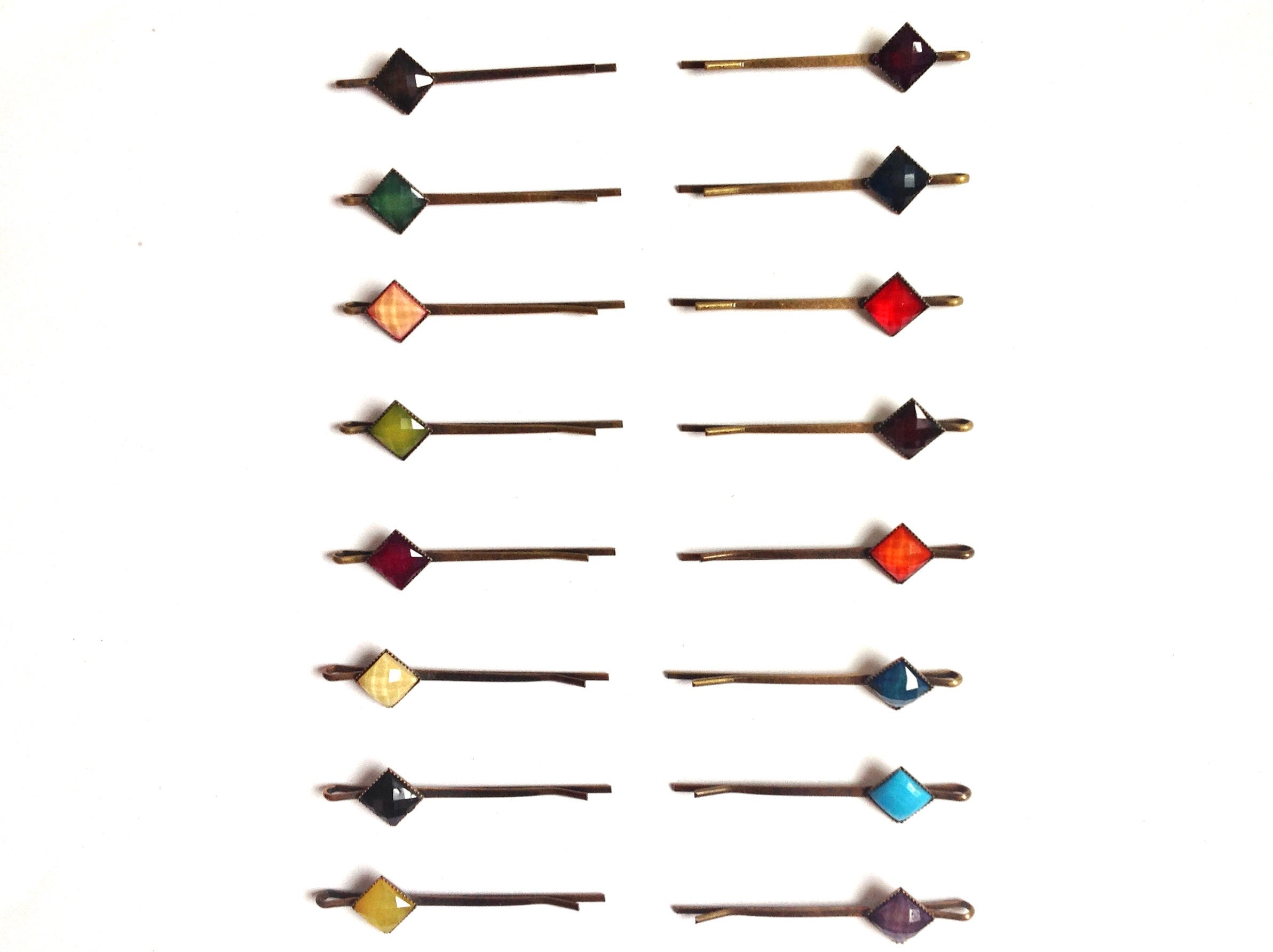 Lot De 10 Barrettes à Cheveux Vintage Années 70/80 - Acétate, France