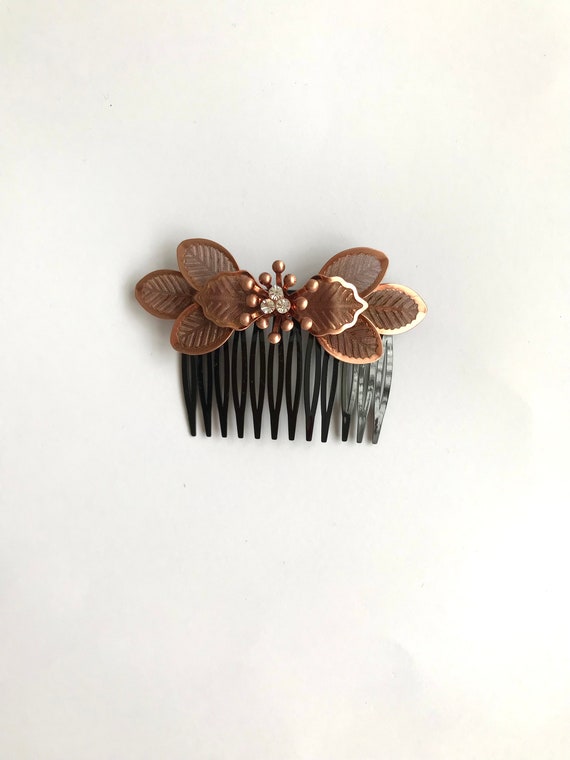 Brides & Hairpins Catherine Jeweled Hair Comb -bridal clip TITANIC Rose main image 2