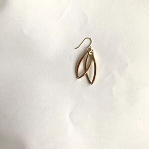 Double hoops silver /gold colour plated drop earring image 3