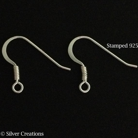 Sterling Silver Hook Earring Wires Bulk , 2 20 50 100 Pcs 25%OFF , Silver  Fish Hook Earring Wires , Genuine 925 Sterling Silver French Hook -   Canada