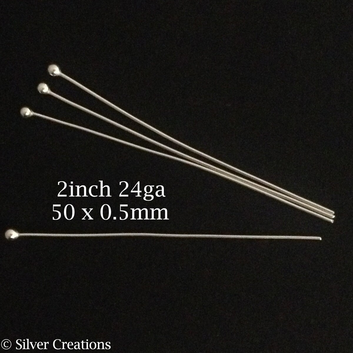 Jewelry & Beauty Bulk 20 pcs 24ga gauge 2 Inches Handmade Sterling ...