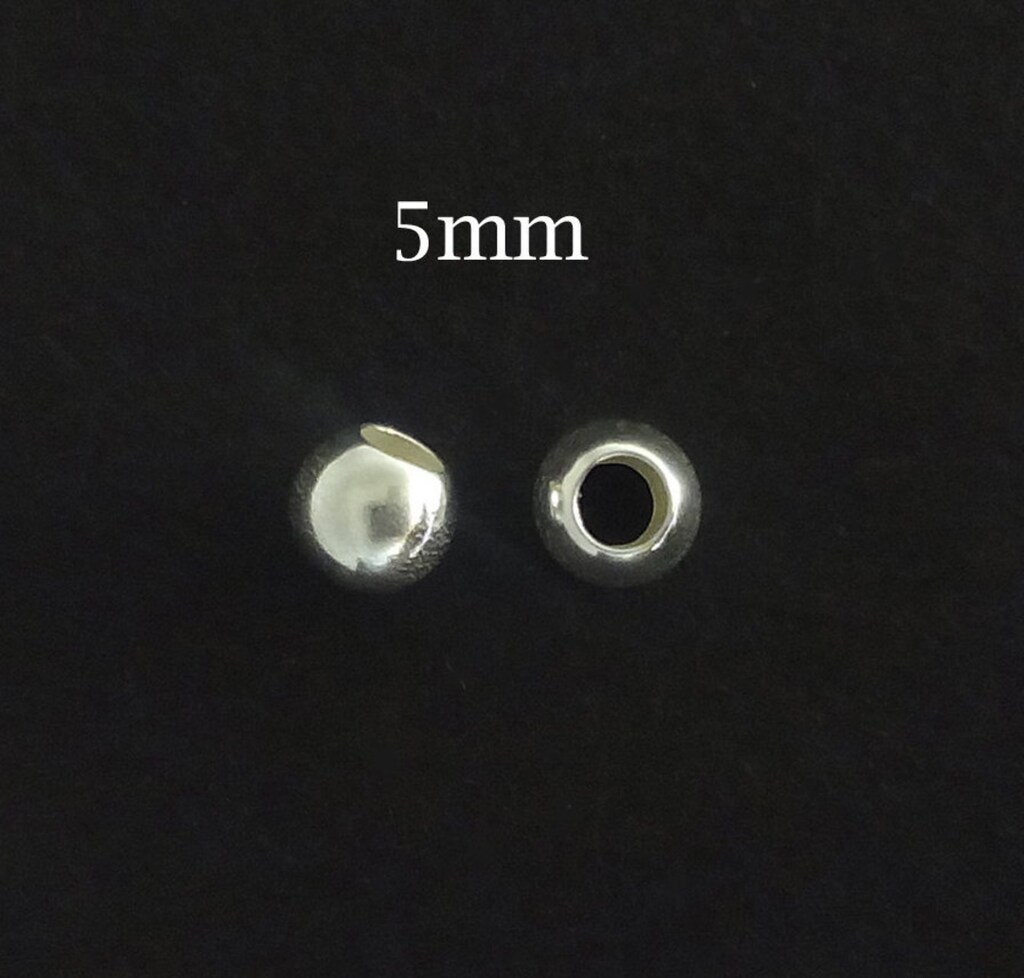 Set Di 2 Perline Guru In Argento Sterling 925 - Perline Di Preghiera O Mala, Con Foro 2mm, Fatte A Mano, Per Gioielleria E Meditazione