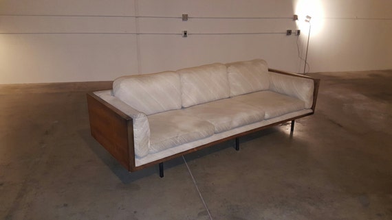 Milo Baughman 1968 Milo Baughman Sofa Rosewood Frame 2165 Etsy
