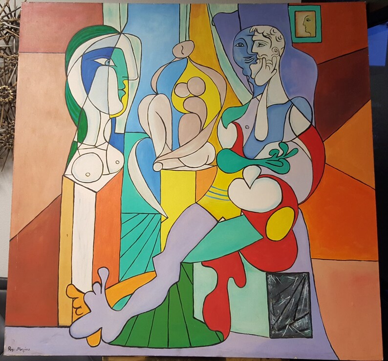 Pablo Picasso Surrealism Oil on Canvas Rendering by Ray MARTINEZ Artist