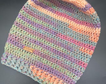 Häkelmütze Beanie Slouch Hut Handmade