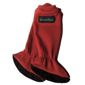 Wizard Boots Merino wool knee-high baby socks with non-slip suede sole image 4