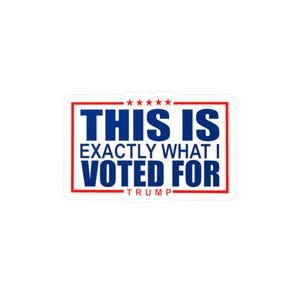 This is Exactly What I Voted For Trump Sticker | Kiss-Cut Vinyl Decals