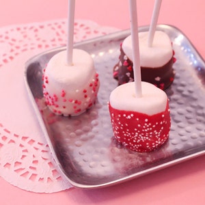 Valentine Chocolate Dipped Marshmallow Pops 1 Dozen Packaged as a Gift for Valentines Day image 4