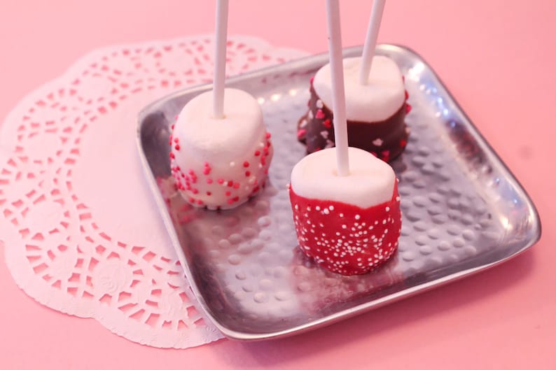 Valentine Chocolate Dipped Marshmallow Pops 1 Dozen Packaged as a Gift for Valentines Day image 4