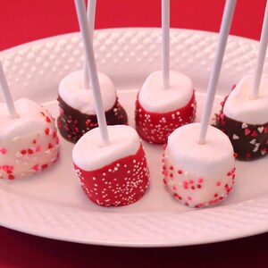 Valentine Chocolate Dipped Marshmallow Pops 1 Dozen Packaged as a Gift for Valentines Day image 3