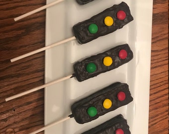 Disney Cars Birthday Treats - Cars Traffic Light Rice Krispies - Cars Birthday Party Treats - Cars Party Favors