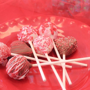Chocolate Covered Valentine Cake Pops Assorted Flavors 1 Dozen image 2