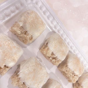 Gold Dust Rice Krispies - Chocolate Covered Mini Rice Krispie Treats – Custom Rice Krispies - Rice Krispy Treats - Party Treats - 2 Dozen