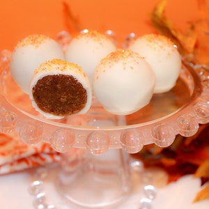 Pumpkin Bread Bites Iced in Buttercream 1 Dozen image 1