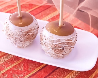 Chocolate Covered Caramel Apples in Milk or White Chocolate