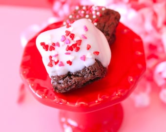 Valentine Mini Chocolate Covered Brownie Bites – 1 Dozen