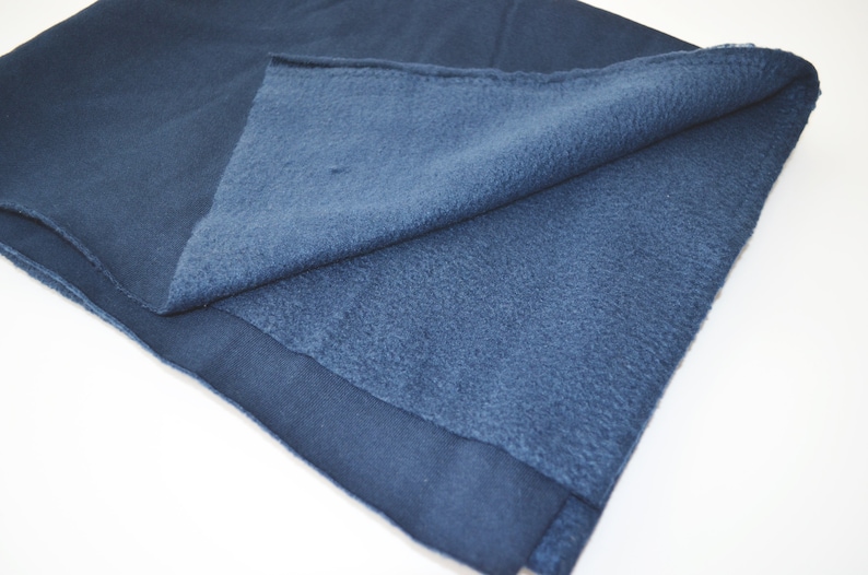 REMNANT 23 Inches Joann Fabrics Sweatshirt Fleece Navy Blue Etsy