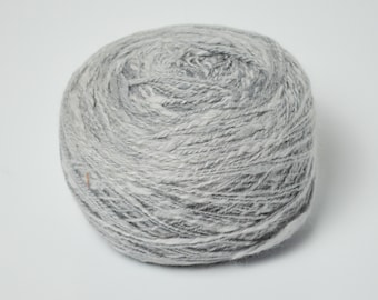 Hand Spun Angora Yarn - Grey 136g