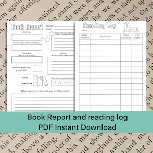 Lese-Tracker, Lese-Tagebuch, PDF Sofort Download, Arbeitsblatt, Aktivität, Lesetracker, Journal, Printable
