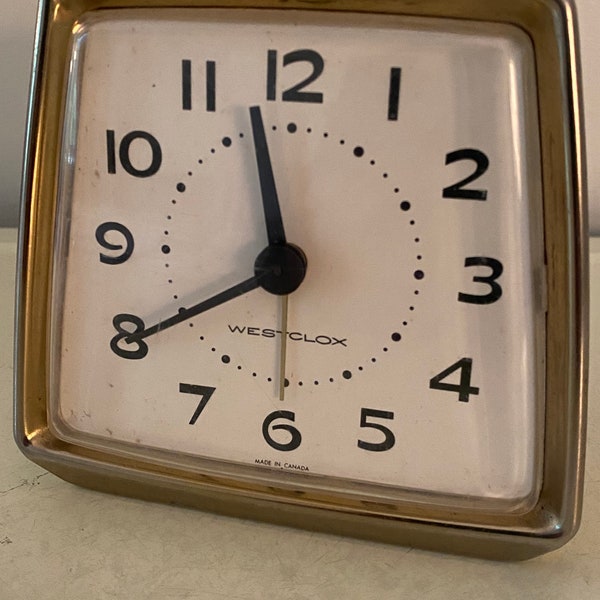 Vintage Westclox MCM Wind Up Alarm Clock