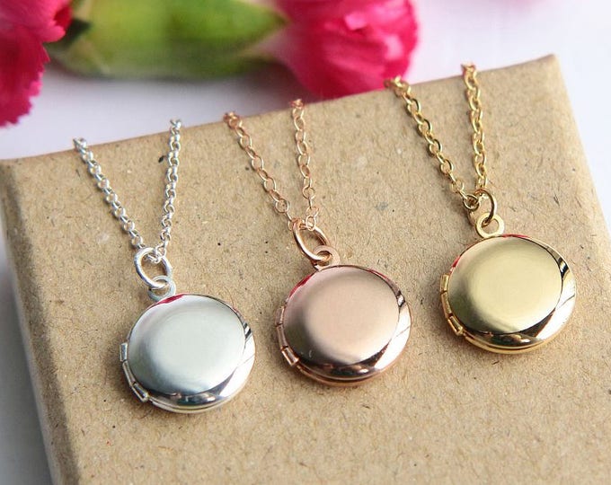 Children's Locket Necklace Locket Necklace Tiny Locket Etsy