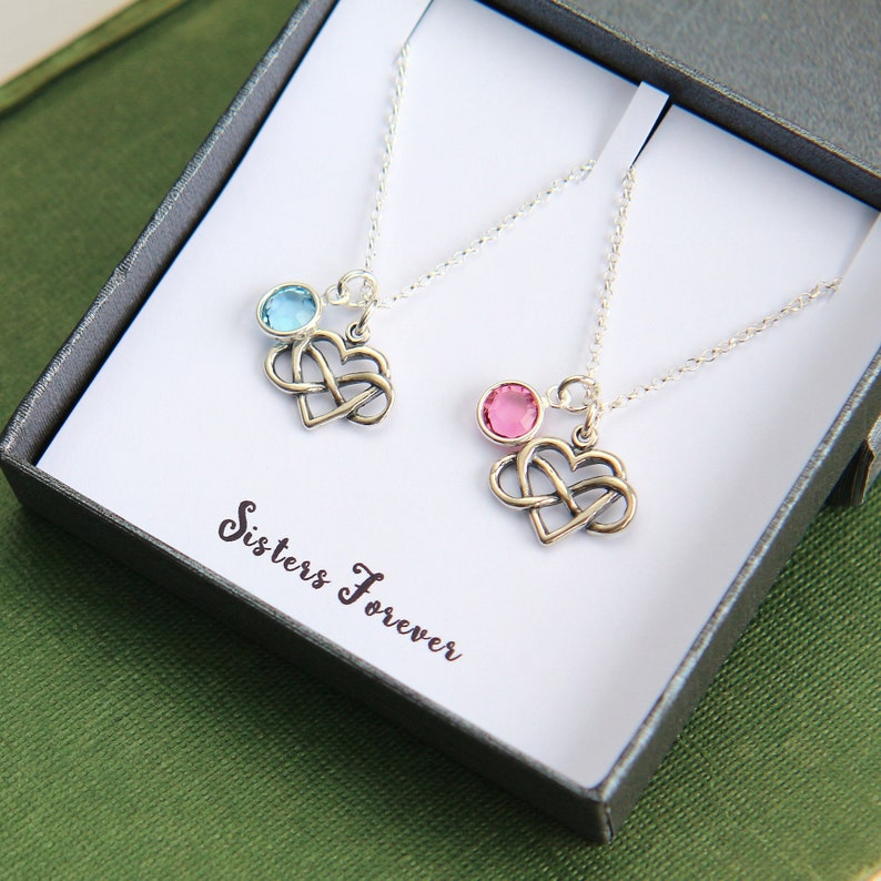 Sister Jewelry Gift for Sister Sister Birthday Gift Sister Gifts Sister Necklace Sisters Necklace Birthstone Jewelry Necklace for 2