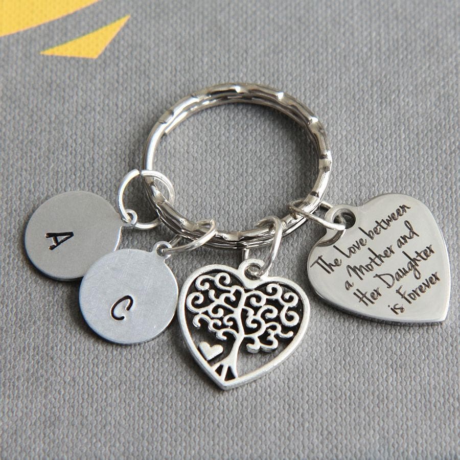 Mother and Daughter Keychain Mother Keychain The love Etsy