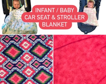 Baby Car Seat and Stroller Blanket - Baby - Infant - Car Seat Blanket - Stroller Blanket - Car Blanket