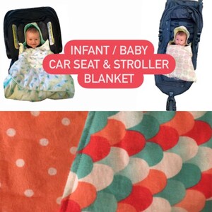 Baby Car Seat and Stroller Blanket - Baby - Infant - Car Seat Blanket - Stroller Blanket - Car Blanket