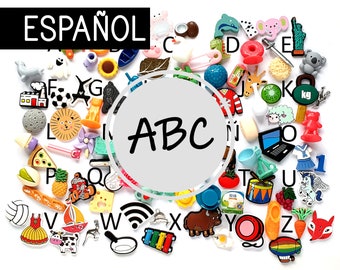 ABC Español, 27, 50 o 100 miniaturas abecedario, serie blanca Montessori, caja de sonidos, mejor venta