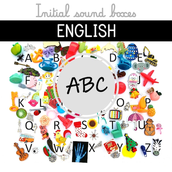 ABC English Alphabet Objects, Montessori Sound Box Miniatures