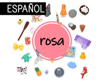Serie Rosa - 30/60 miniaturas lenguaje Montessori ESPAÑOL