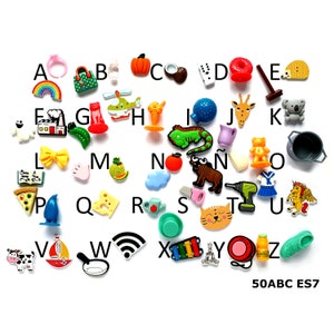 ABC espagnol, 27, 50 ou 100 miniatures alphabet, série blanche Montessori, caisse de résonance, meilleure vente image 3