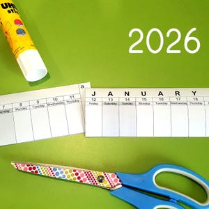 PDF calendario lineal anual 2026 Montessori o Waldorf linea del tiempo - imprimible