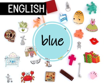 Blue series BLENDS 30 phonetic objects Montessori language material miniatures homeschool