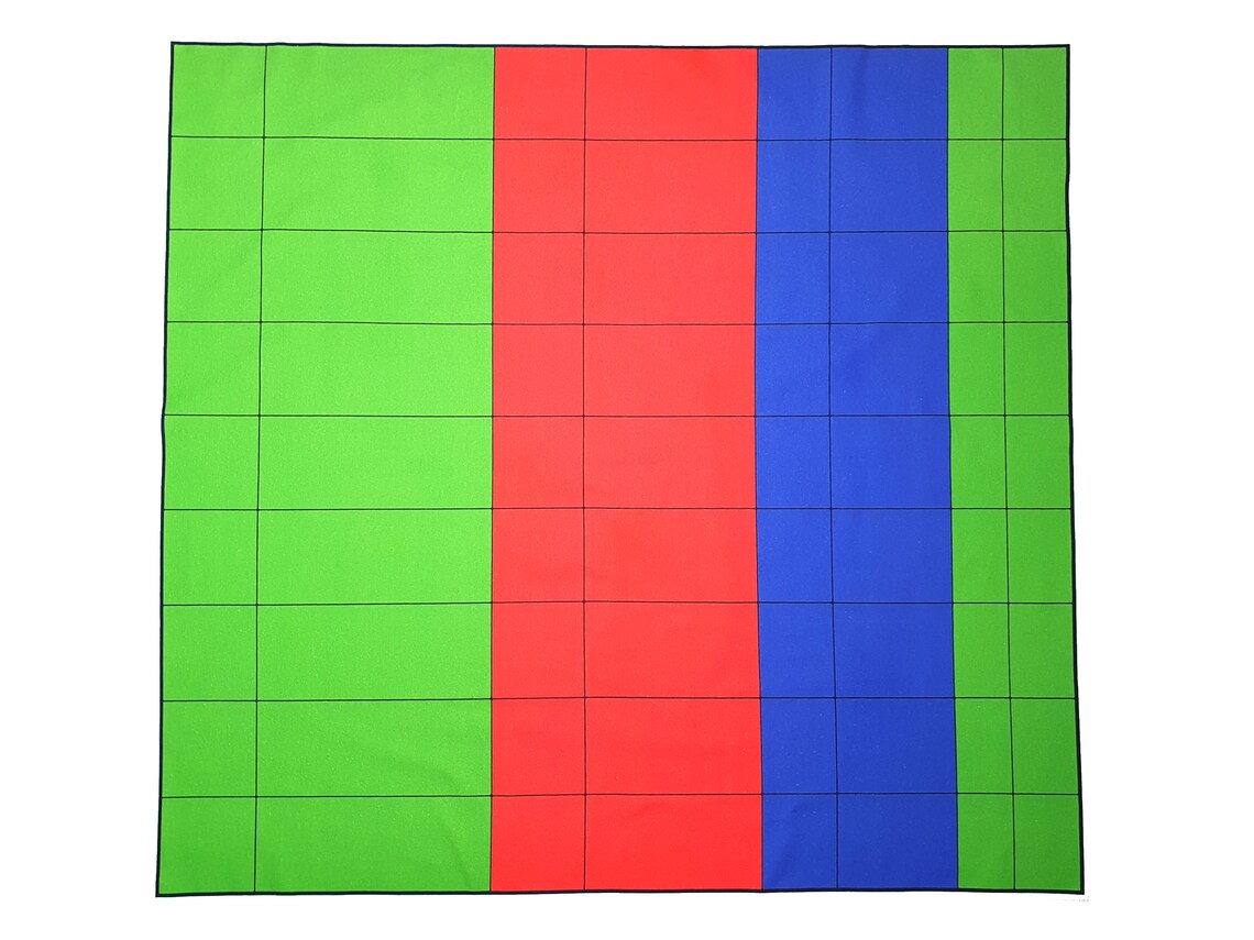 45 Layout Math Mat - Montessori Cotton Bird's Eye Vieuw Mat - Place ...
