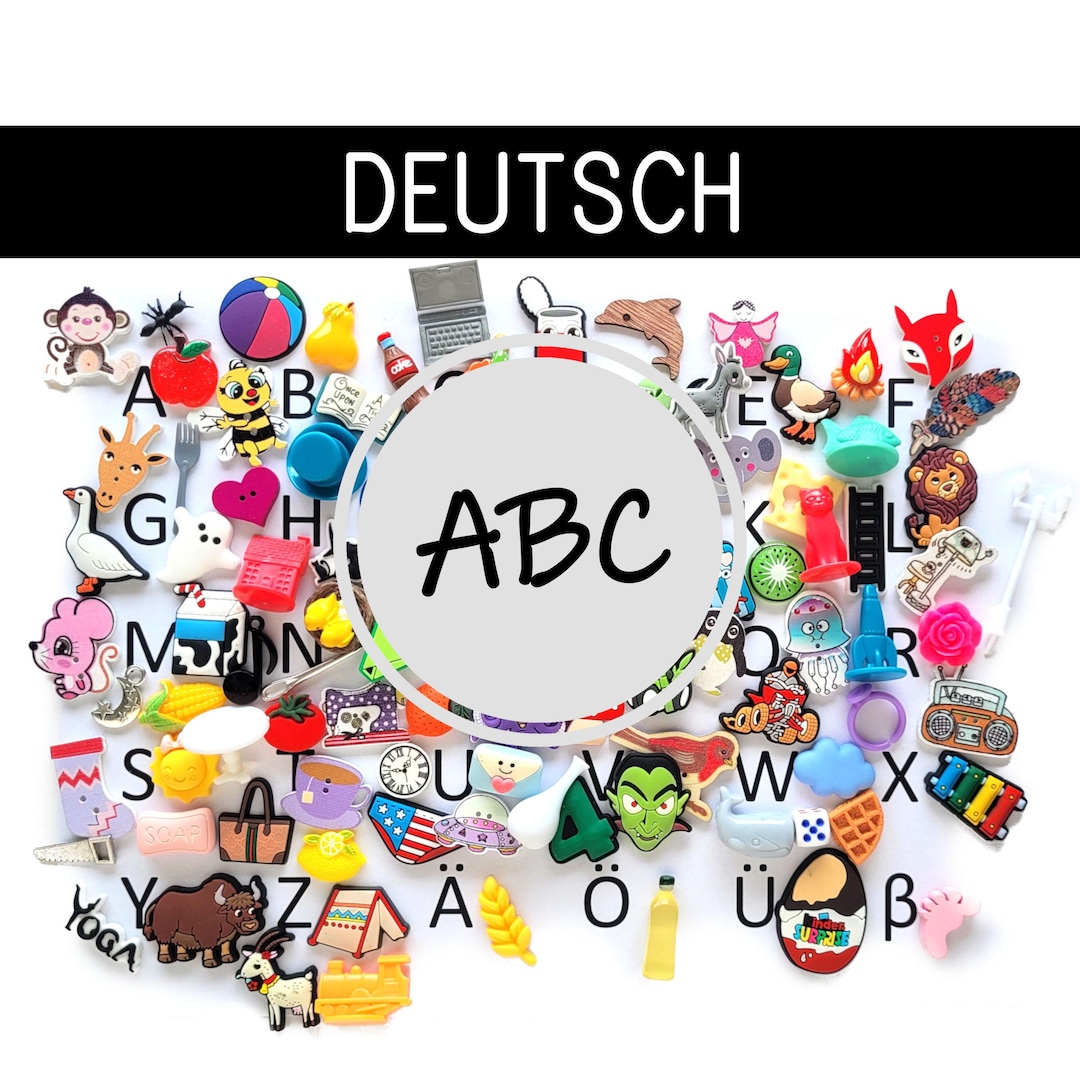 ABC German 30 or 100 Alphabet Objects, Montessori Sound Box Miniatures ...