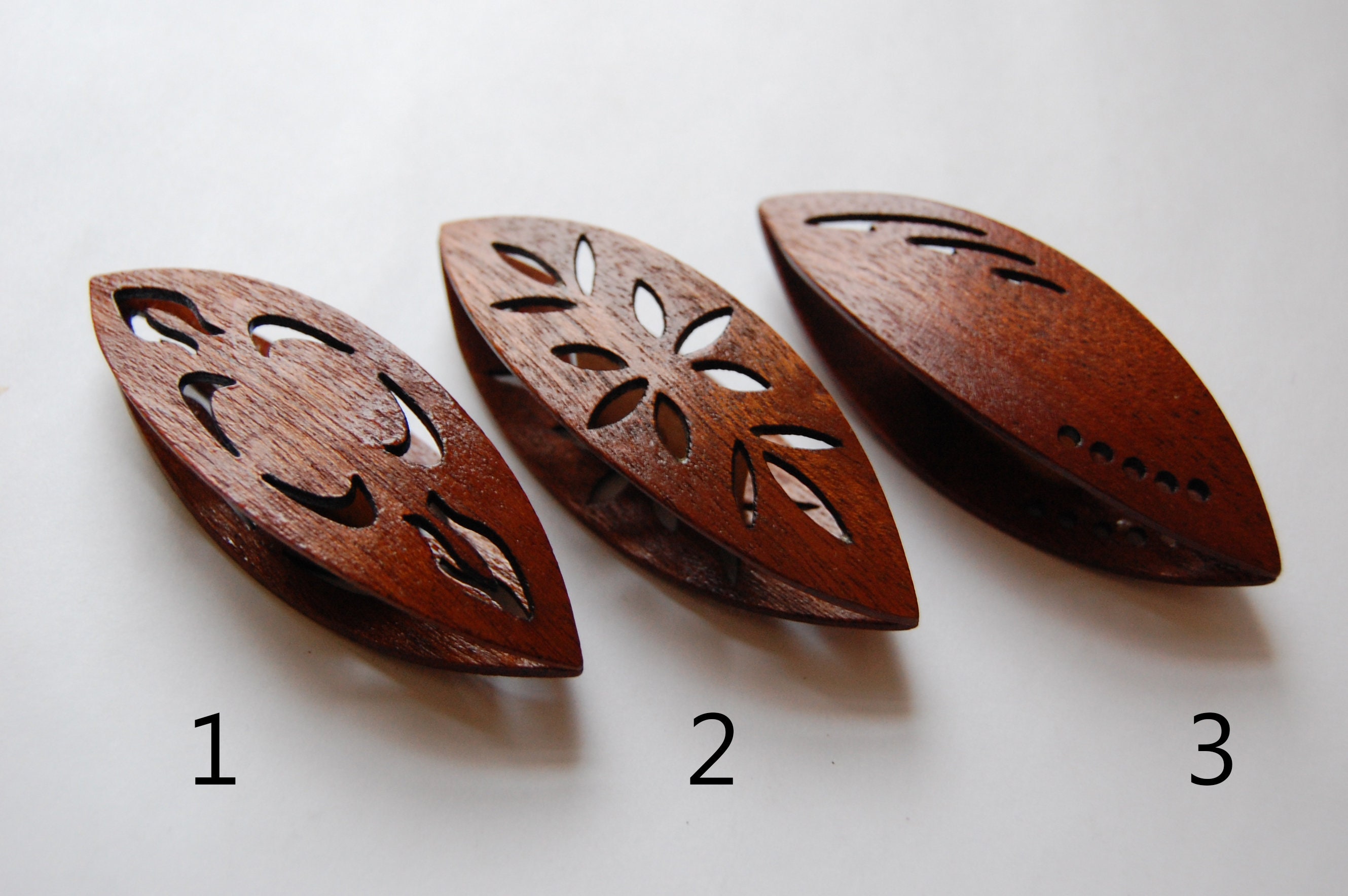 Wooden Tatting Shuttle Hand Made in Mahogany Wood Decorated Etsy