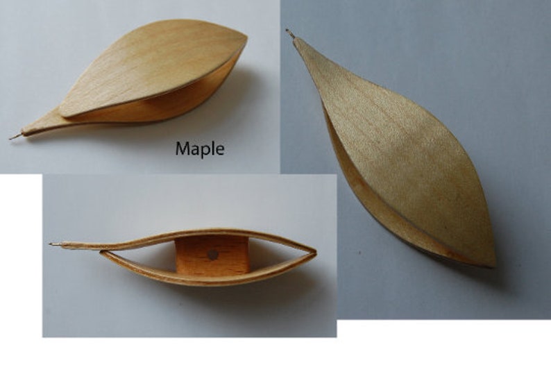 Tatting Shuttle With Builtin Crochet Hook Wooden Hand Made in Etsy