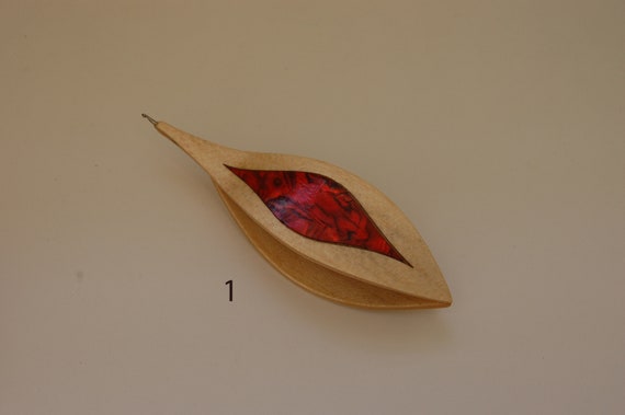 Wooden Tatting Shuttle Hand Made in Maple With Built-in Hook