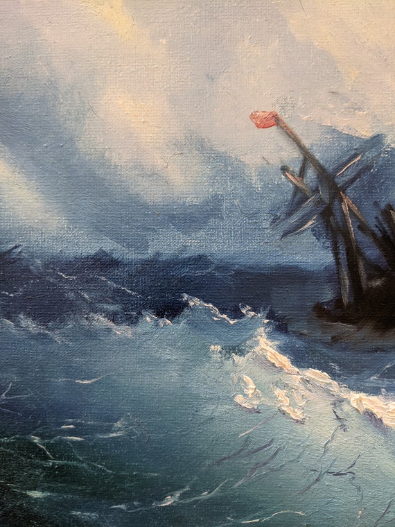 油絵 絵画 【吹雪の海】 油絵 絵画 【吹雪の海】 【公式通販】