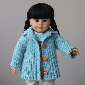 Cabbagetown Jacket Knitting Pattern for American Girl and 18 Play Dolls image 4