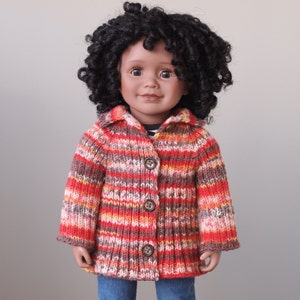 Cabbagetown Jacket Knitting Pattern for American Girl and 18 Play Dolls image 3