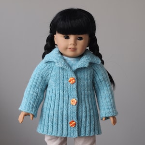 Cabbagetown Jacket Knitting Pattern for American Girl and 18 Play Dolls image 5