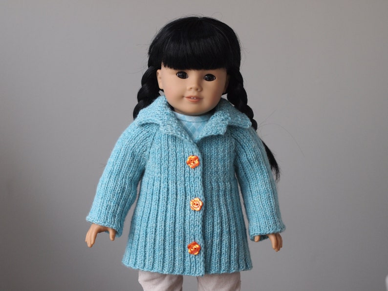 Cabbagetown Jacket Knitting Pattern for American Girl and 18 Play Dolls image 5