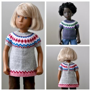 Yorkville A-Line Tunic and Sweater Knitting Pattern for Sasha Dolls