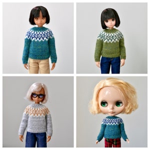 Riverdale Icelandic Sweater for 21-23cm Dolls (Blythe, Ruruko, Licca, Pure Neemo, Obitsu, PNXS)